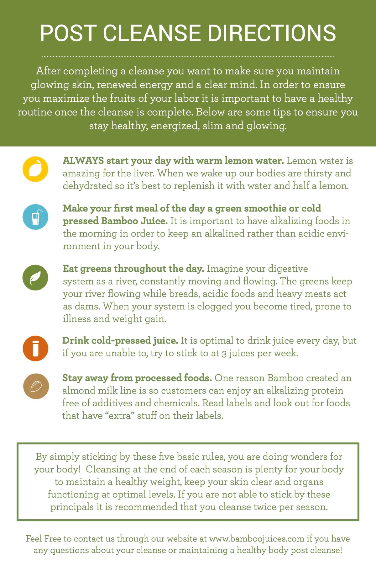 The Beginner Cleanse | Bamboo Juices | Raw, Organic, Cold Pressed, Cleanses
